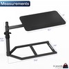 Height Adjustable Under Mattress 20 inch Bedside Desk, Works with