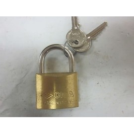 CISA SOLID BRASS PADLOCK 40MM LOCK 22010-40-0 MADE IN ITALY 220/40 2 KEYS HARD
