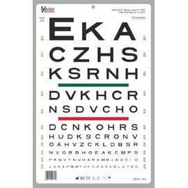 KASHSURG Snellen Visual Acuity Eye Chart for 10 Feet Chart 14 x 9 Inches_163_Pack of 11