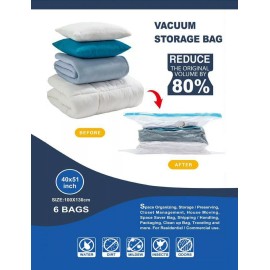 QQbed Large to XL Extra Large Jumbo Vacuum Storage Bag Space Bags Online Lowest Price - SUPER JUMBO 6 PACK
