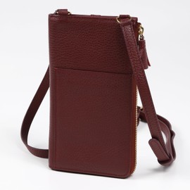 JULLY AND SHUSHU Lightweight Smartphone Shoulder Women's Crossbody Vertical Smartphone Pouch Shoulder Bag Smartphone Pochette Wallet Pochette TG-WA, red (burgundy)