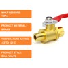 GASHER 6PCS 1/8 Inch Brass Mini Ball Valve Shut Off