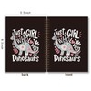 foedor Dinosaur Notebook,Just a Girl Who Loves Dinosaur,Preppy Dinosaur Hardcover
