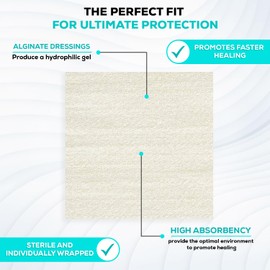 MedVance TM Alginate – Calcium Alginate Dressing 4.25"x4.25" Box of 5 dressings