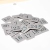 Rectangular Stainless Steel Number Plates with Key Rings (1-25)
