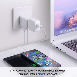 Australia, New Zealand, China Travel Adapter Plug by Ceptics, Dual USB Input - Ultra Compact - USA to Type I - Perfect for Cell Phones, Chargers, Cameras, Tablets, and more (CTU-16)