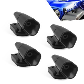 Arwrilt 4 PCS Car Deer Whistles, Wind Powered Deer Warning Devices, Waterproof Ultrasonic Deer Alerts, Deer Deterrent for Cars with Self-Adhesive, Universal Wildlife Safety Warning for Cars (Black)