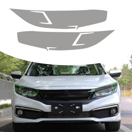 Bilisin Compatible with Car Blackout Headlight Vinyl Tint Film, Car Headlight Warp Cover Accessories for Honda Civic 2016-2021 Light Black
