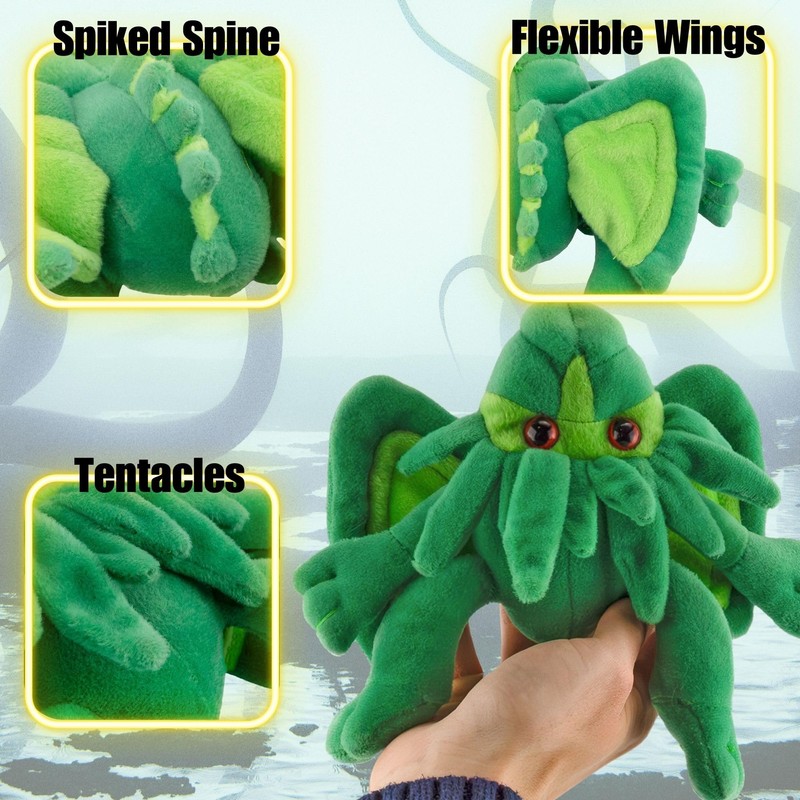 Toy Vault Mini Cthulhu Plush, 8-Inch; Stuffed Horror Toy Based