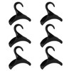 FIBOUND 6-Pack Black Purse Hooks - Space-Saving Bag Hangers for