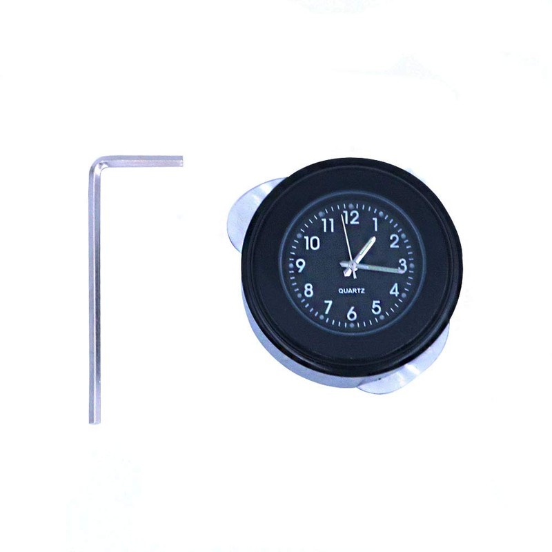 ANCLLO Car Dashboard Clock, Classic Small Round Table Onboard Quartz