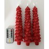Homemory Homemory 3 Pcs Christmas Tree Candles, Red