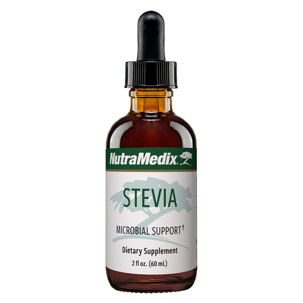 NutraMedix Stevia - Bioavailable Liquid Stevia Leaf Extract Drops for Microbial Support - Sugar Alternative with Microbial Support Properties - Low-Carb, No Added Sugar (2 oz / 60 ml)