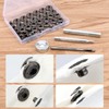 SAVITA 12 Sets Metal Snap Buttons Leather Snap Fasteners Kit