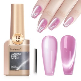 Bevimee Cat Eye Gel Polish Moonlight 12ML, Magnetic Cateye Gel Polish Glitter Gel Nail Polish, Holographic Shiny Nail Polish Cats Eye Silky Velvet UV Gel Polish for Nail Art 1PCS