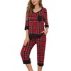 KORSIS Womens Pajama Sets Plaid 2 Piece PJ Sets Lounge