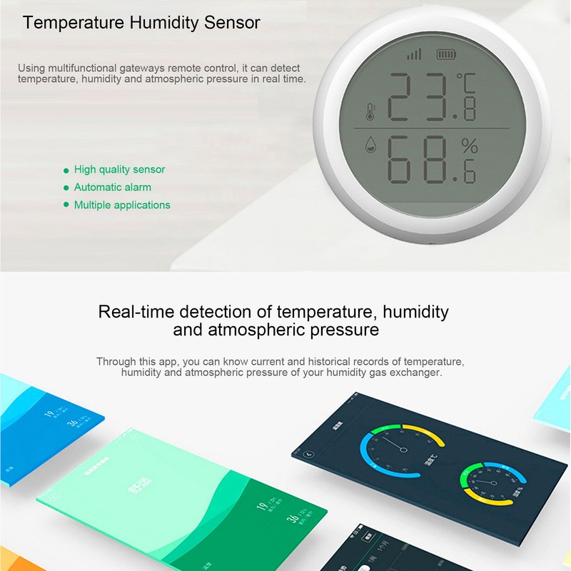 Temperature Humidity Sensor LED Display Intelligent Equipment for Home Office