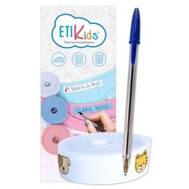 ETIKIDS Fabric for labelling clothes. Label roll + pen to write the name and mark children's clothes (animals)