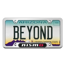 iPick Image for - Nissan NISMO Real Carbon Fiber Nameplate Chrome Stainless Steel License Plate Frame