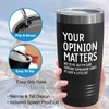 Sarcasm Black Tumbler 20oz - Your Opinion Mattcrs - Sarcastic