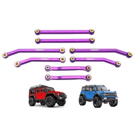 TEIRAY Trx4m Upgrades High Trail Links Clearance Chassis CNC Aluminum Set for Traxxas TRX4M 1/18 Upgrade Parts (Purple)