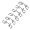6Pcs Double End Snap Hook Stainless Steel Multifunctional Double Ended