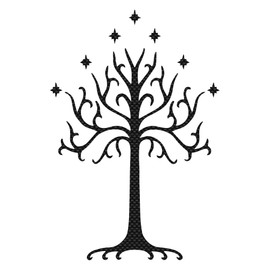 Rings Lord Tree of Gondor Sticker Vinyl Decal Notebook Car Window Laptop 4" x 7" (Carbon Fiber)