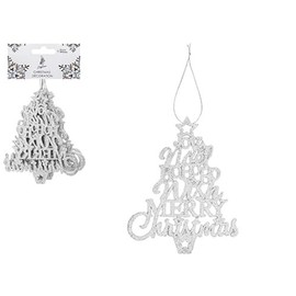 Dazzling Silver Hanging Glitter Trees - Exquisite Christmas Decorations - Perfect for Christmas, Parties, and Holiday Decor - Set of 6