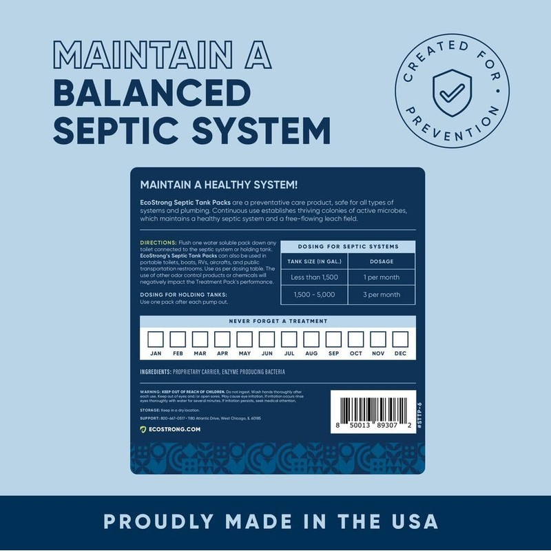 Septic Tank Treatment Packets | Enzyme Rapid Action Breaks Down