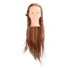 Long Hair Mannequin Head Light Brown Hairdresser Practice Training Head