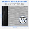 Plastic Chicken Wire Mesh Fence Roll with Zip Ties,15.7inx32.8ft Black,Chicken