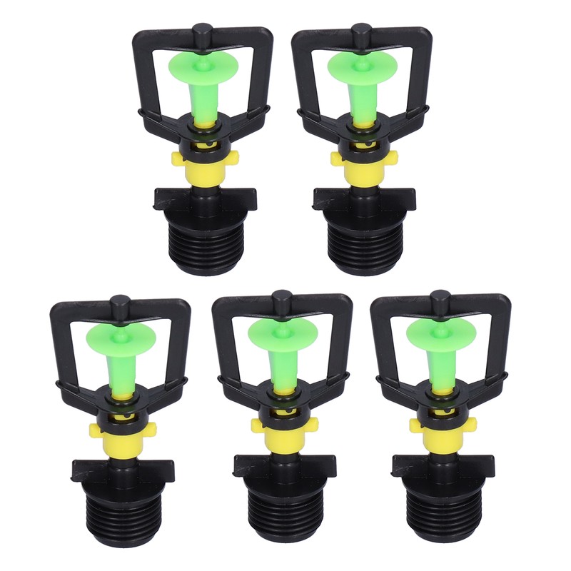 5PCS G1/2 Male Thread Rotating Sprinkler Nozzle Spray Head Misting
