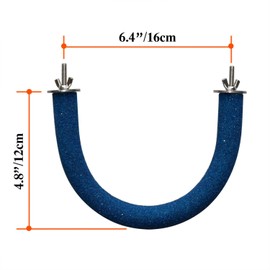 Litewood Bird Wood Perch Stand Toys, U-Shaped Curved Corner Pet Parrot Frosting Stand Rack Grinding Scrub Stick Chew Bite Paw Grinding Rod Toy for Small and Medium Birds (U-PERCH)