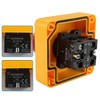 BAOMAIN 10-Pack Red Sign E-Stop Button, 1NO1NC 660V 10A Waterproof
