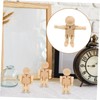Operitacx Blank Wooden Figure Craft Kit 4pcs Drawing Robot Decor