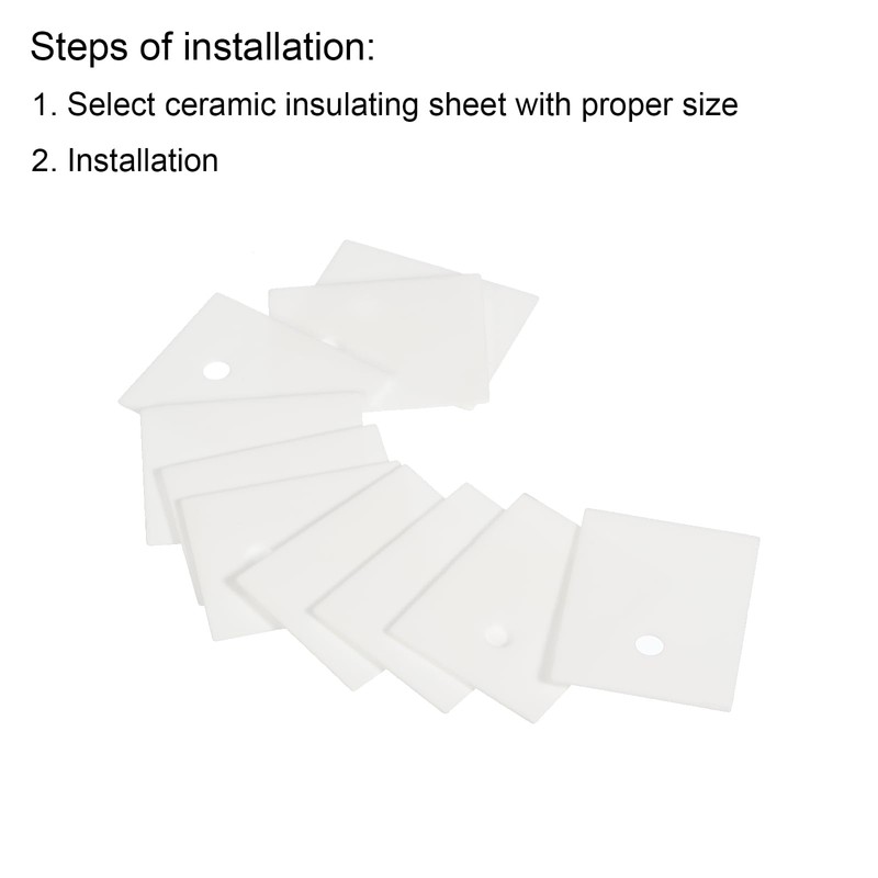 PATIKIL 30pcs 4mm Hole High Hardness Alumina Ceramic Sheet Cooling
