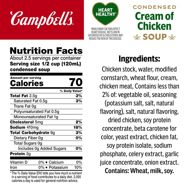 Campbell's Condensed Healthy Request Cream of Chicken Soup, 10.5 oz.