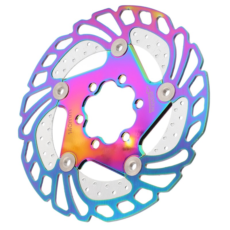 Mountain Bike TitaniumPlated Cooling Disc Brake Rotor 6 Nails Cycling