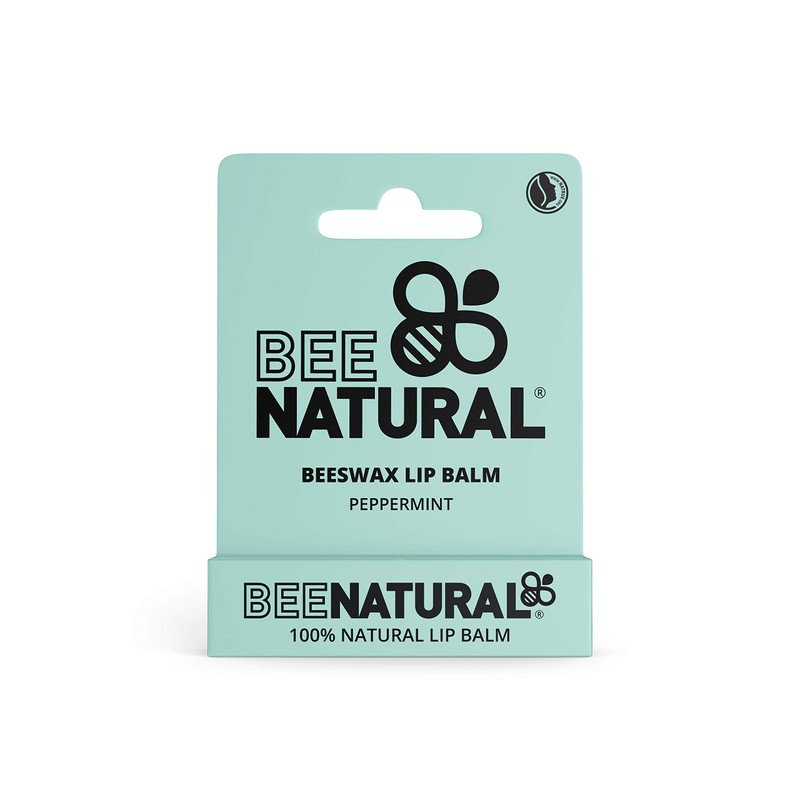Bee Natural - 100% natural moisturising lip balm, peppermint flavour,