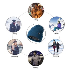 Enwokran Winter Hat, Fine Knit, Warm Beanie Hat, Breathable, Unisex, Soft, High Flexibility Knitted Hat for Autumn, Winter, for Daily Use, for Cycling, Camping, Skiing, Dark blue 2