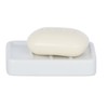 Wenko Hexa Soap Dish Ceramic White 9.5 x 13 x