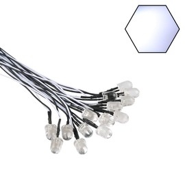 EDGELEC 30pcs 12 Volt 10mm White LED Lights Emitting Diodes Pre Wired 7.9 inch DC 12v LED Light Clear Lens Small LED Lamps