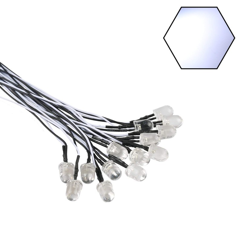 EDGELEC 30pcs 12 Volt 10mm White LED Lights Emitting Diodes