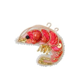 Crystal Art Beadwork kit for Creating Brooch BP-290C Shrimp
