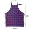TUFOSERY Phish Red Donut Circles On Blue Apron Bib with