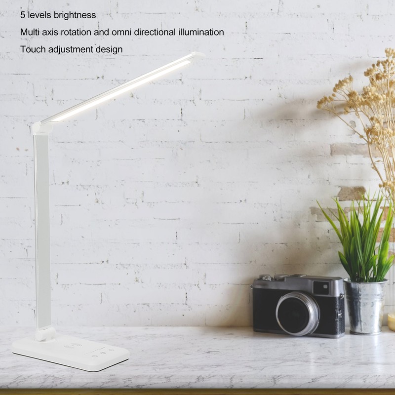LED Desk Lamp 5 Levels Touch Control USB Eye Protection