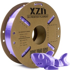 XZN Silk PLA Filament 1.75mm, Metallic Shiny Purple 3D Printer Filament, 1kg Spool (2.2lbs), Dimensional Accuracy +/- 0.03 mm, Vacuum Packaging