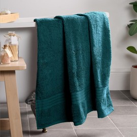 Brentfords Bath Sheet Teal Green, Ultra Soft Feel Quick Drying Large Bath Towels for Adults 100% Cotton Towels Large Highly Absorbent Household Essentials, 1 Piece