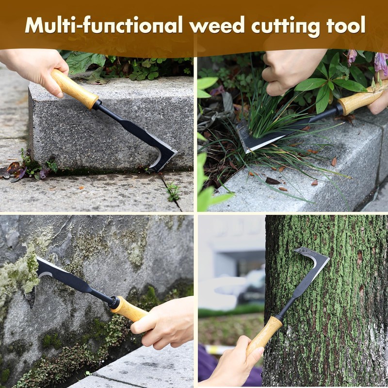 Lcokeiy Weed Puller Tool Long Handle, Manual Crevice Cleaing Weeding