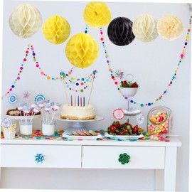 STOBAZA 1 Set Paper Honeycomb Balls Flower Decorations for Wedding Birthday Festival Hanging Vibrant Non Fading Design for Indoor Outdoor Use